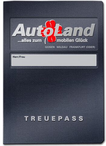 Kundenbonuskarte und Treuepass von AutoLand : F&uuml;r jede von Ihnen bezahlte Leistung einschlie&szlig;lich Teile und Zubeh&ouml;r &uuml;ber 50,00 &euro;UR erhalten Sie einen Stempelaufdruck in Ihren Treuepass.