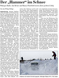 M&auml;rz 2013 Wikinger Rallye, der Hammer im Schnee