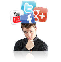 Pr&eacute;sent sur des m&eacute;diaux sociaux?