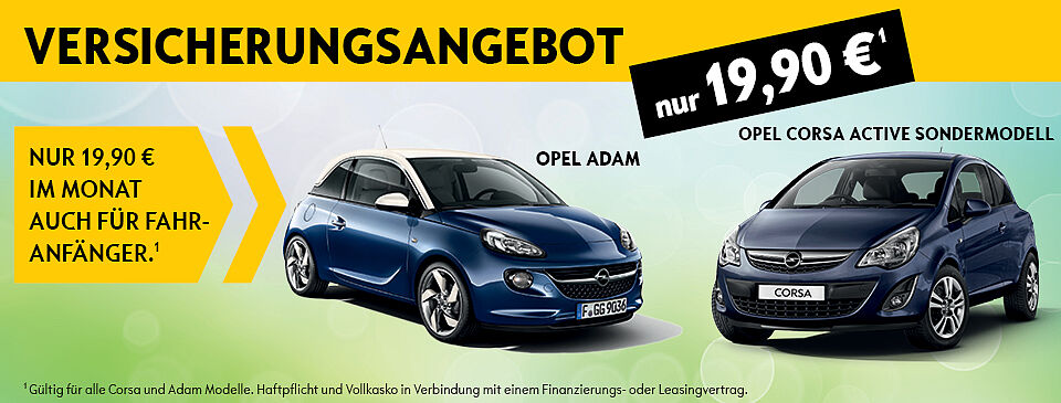 Autohaus Kramm Vollkaskoangebot f�r Opel Adam und Corsa